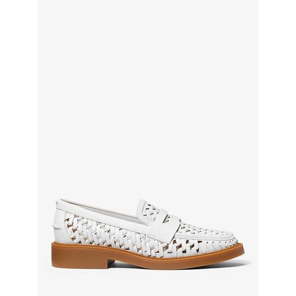 MICHAEL KORS EDEN HANDWOVEN 100% LEATHER LOAFERS. NEW IN BOX SIZE 8 MSRP $248 - Picture 2 of 4